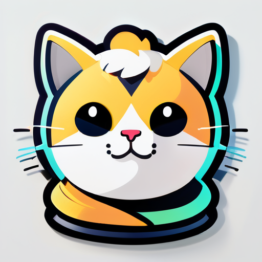 chat de codage sticker