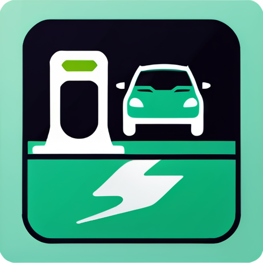 Estación de carga para vehículos eléctricos en el estacionamiento sticker