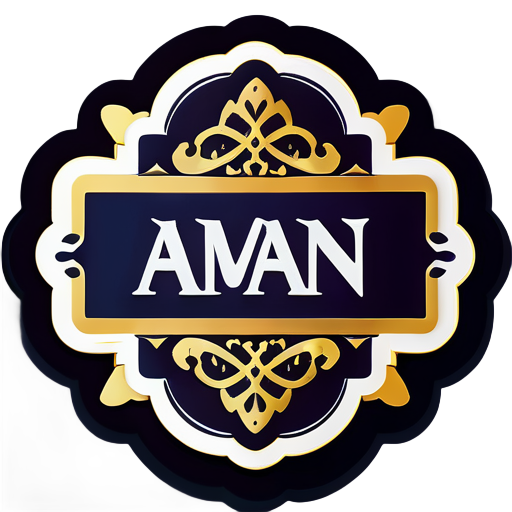 Aman Tailor 로고 텍스트 sticker