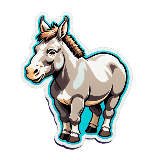 Hefty Buff Donkeys sticker