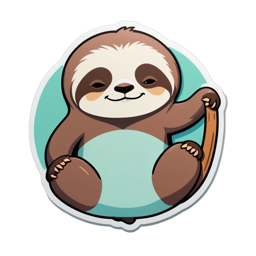 Faule Faultier Yogi sticker