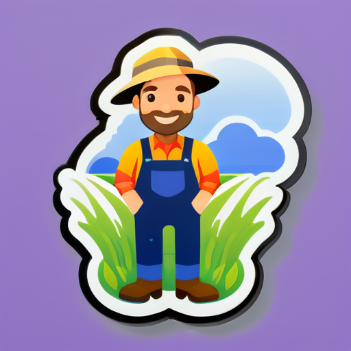 Um agricultor sticker