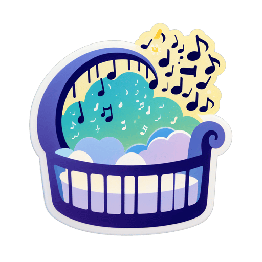 Soothing Lullaby Notes sticker