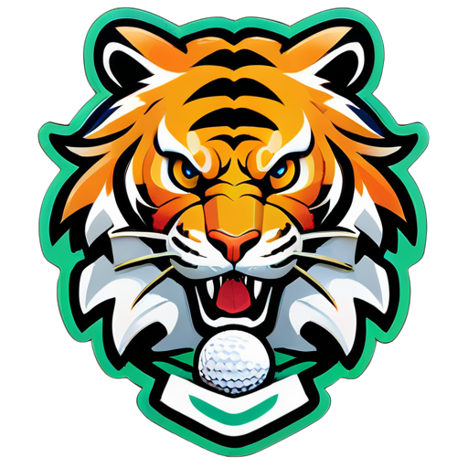 equipos tigre de golf sticker