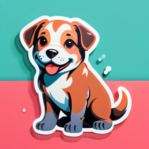 lovely dog sticker