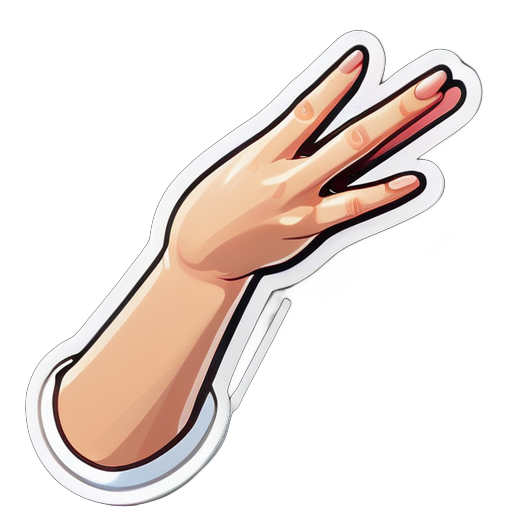 Generate a realistic image of a female hand ,realistic style sticker