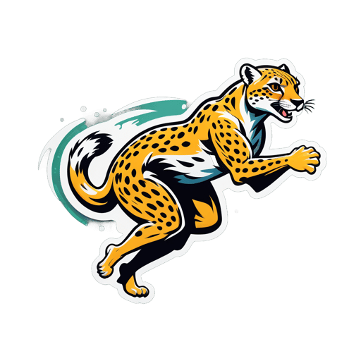 Schneller Gepard Läufer sticker