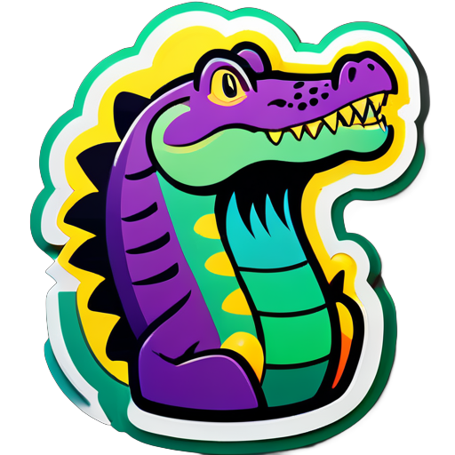 Crocodile stiker sticker