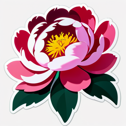 Pivoine sticker