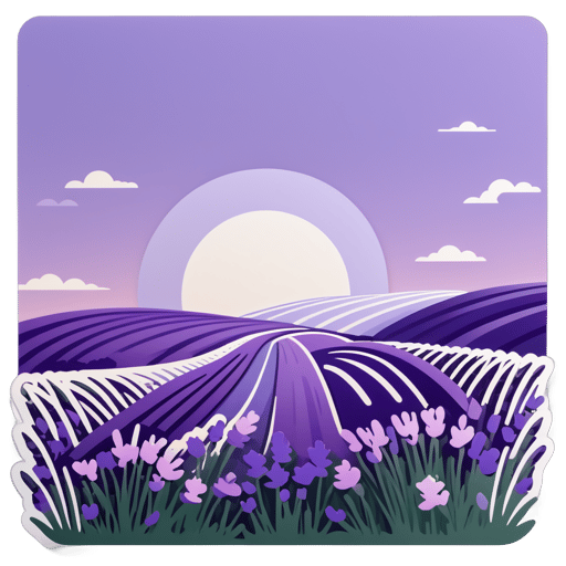 Campo de Lavanda Fragante sticker