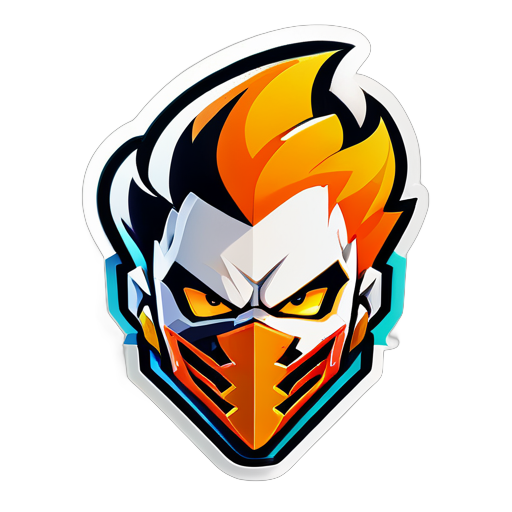 freefire gaming logo like hayato decent stylish  sticker