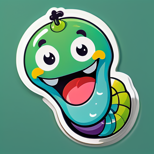 Worm vui vẻ sticker