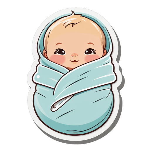 아늑한 스와들 랩 sticker