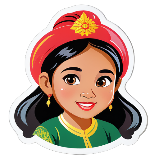 Myanmar girl named Thinzar  sticker