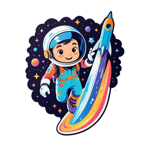 Dashing Comet Explorer sticker