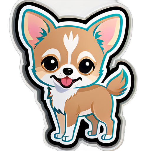 sticker chó chihuahua cho bé gái sticker