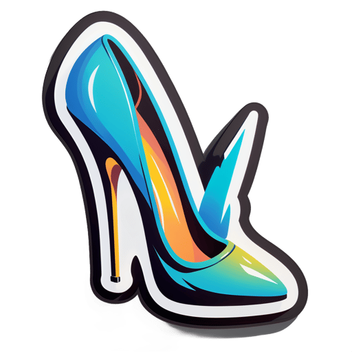 Stylish High Heel Silhouette sticker