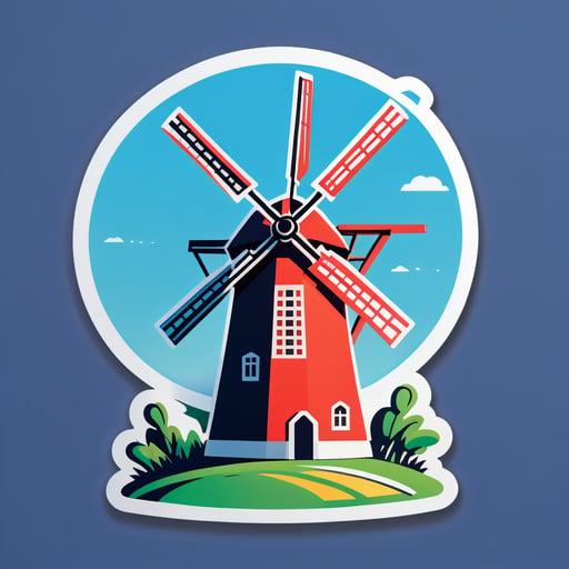 Moulin à vent chuchotant sticker