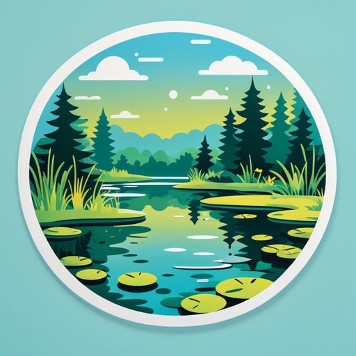 Lago Tranquilo sticker