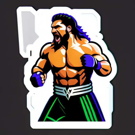 Roman Reigns na luta da WWE sticker