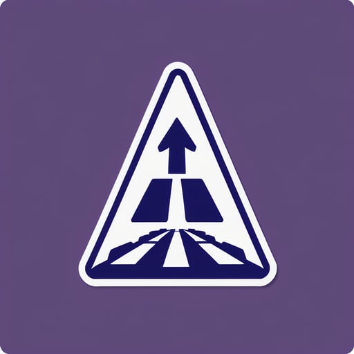 Panneaux de signalisation de travaux routiers sticker