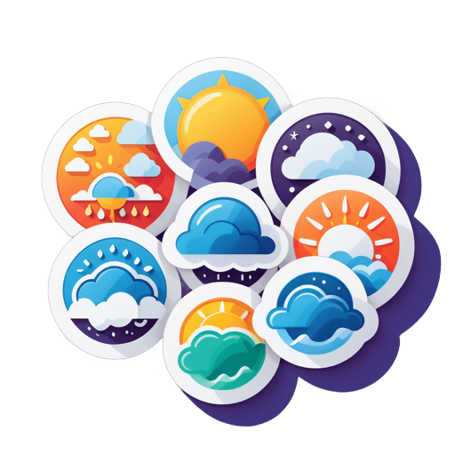 Conjunto de Ícones de Clima sticker