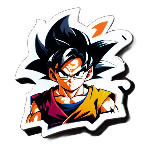 dragon ball goku en colère sticker