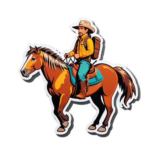 Explorador de Cavalos Selvagens sticker