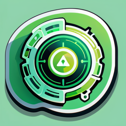 A piece of green code is constantly being generated, full of technology Sticker sticker