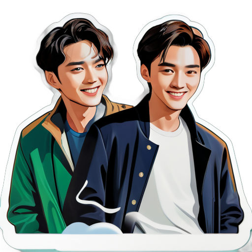 In the TV series *Chasing the Wind*, Wei Ruolai and Wang Yibo sticker