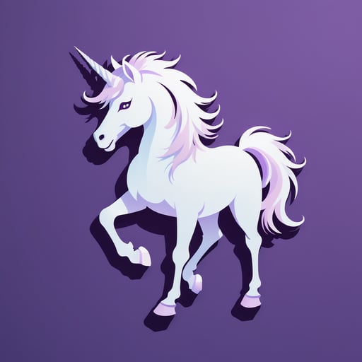 Silueta Majestuosa de Unicornio sticker