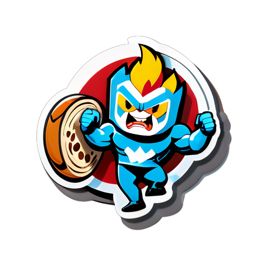 Super Bread Man vs. Grey Wolf sticker