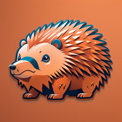 Portly Copper Porcupines sticker