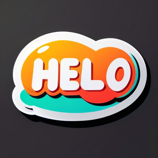 Hallo sticker