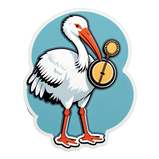 Indie Ibis with Tambourine sticker