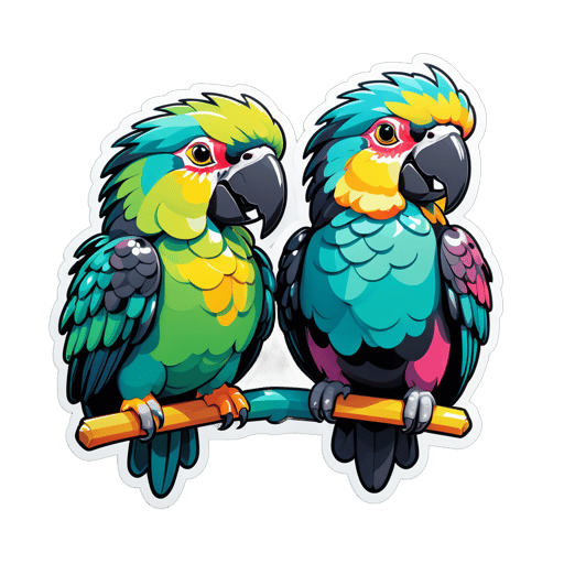 Corpulente Onyx Papageien sticker