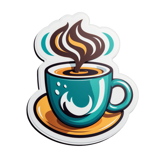 Dampfende Kaffeetasse sticker