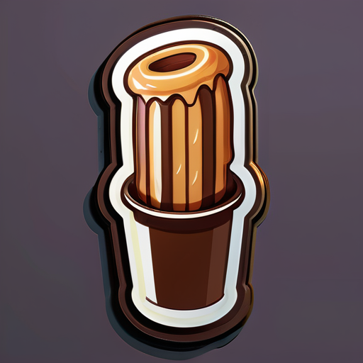 churro con chocolate sticker