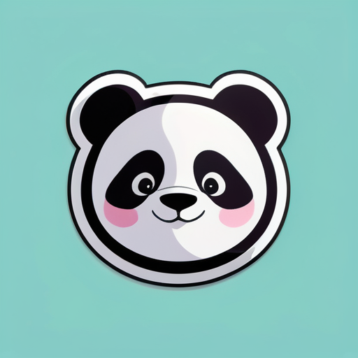 sticker of panda in a professional look
 sticker