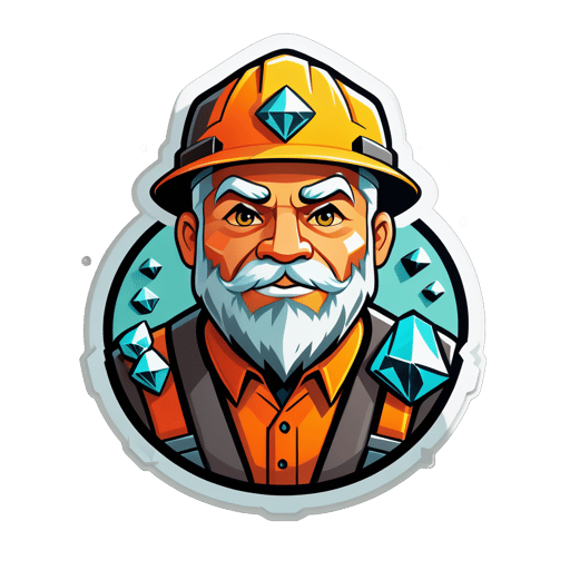 Rauer Diamant Bergmann sticker