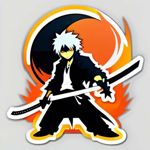 bleach 黑崎一护  月牙天冲 sticker