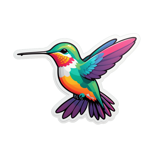 Colibri en vol stationnaire sticker