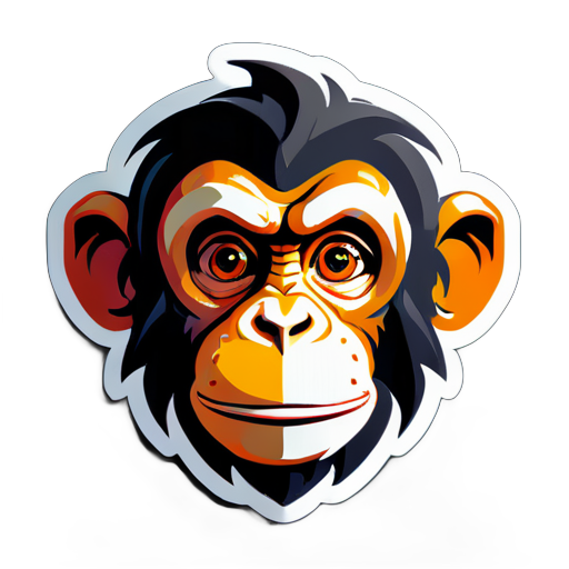 Monkey sticker