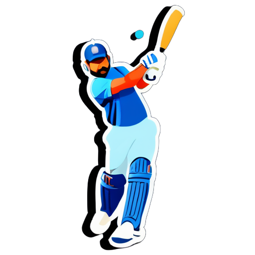 ROHIT SHARMA GOLPEANDO EL LANZAMIENTO DE TIRO sticker