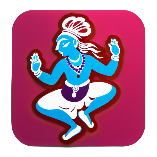 Hase krishna sticker