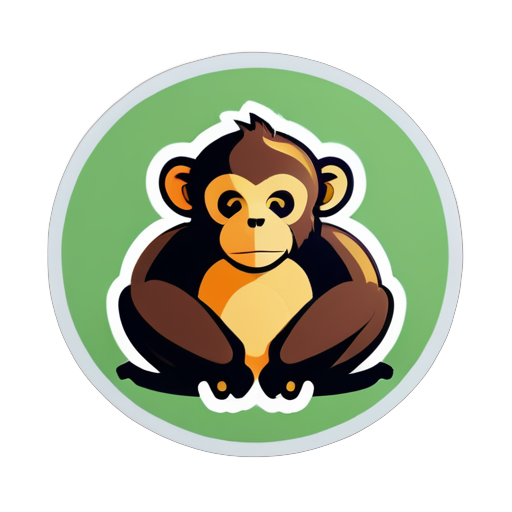 monkey massage sticker