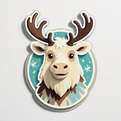 Moose de Marfil Grueso sticker