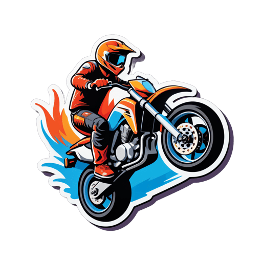 'Caballito en motocicleta' sticker