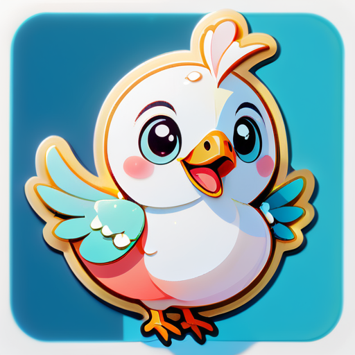 Happy Pearl Bird sticker