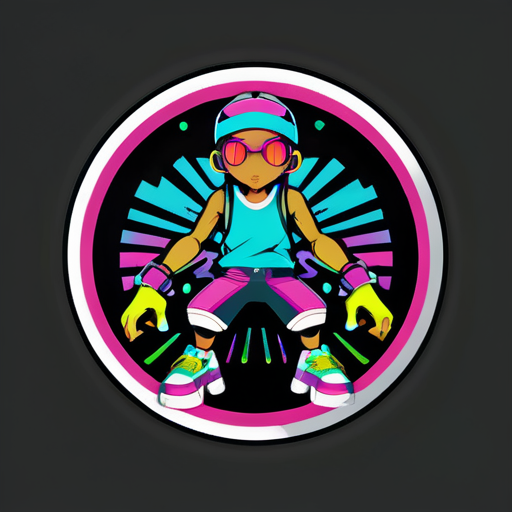 Eine Tekno Rave Squat Ravers Herausforderung sticker